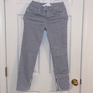 Madewell Blue and White Striped Jeans